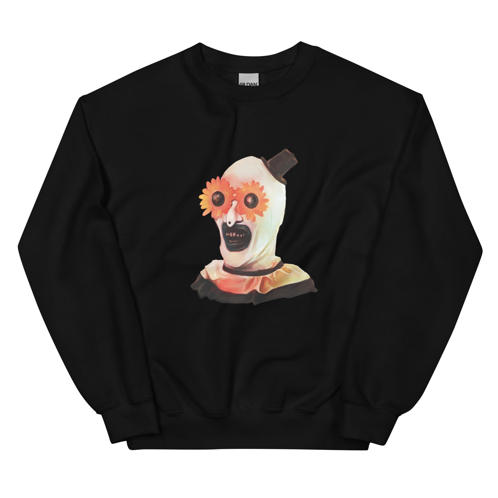 Art The creepiest clown with glasses terrifier flowers Unisex Sweatshirt - Apparel & Acessories
