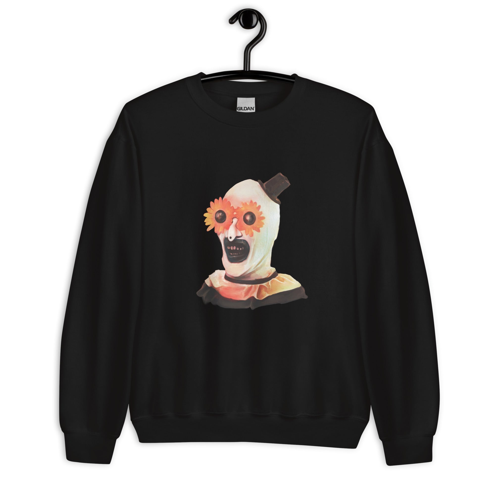 Art The creepiest clown with glasses terrifier flowers Unisex Sweatshirt - Apparel & Acessories