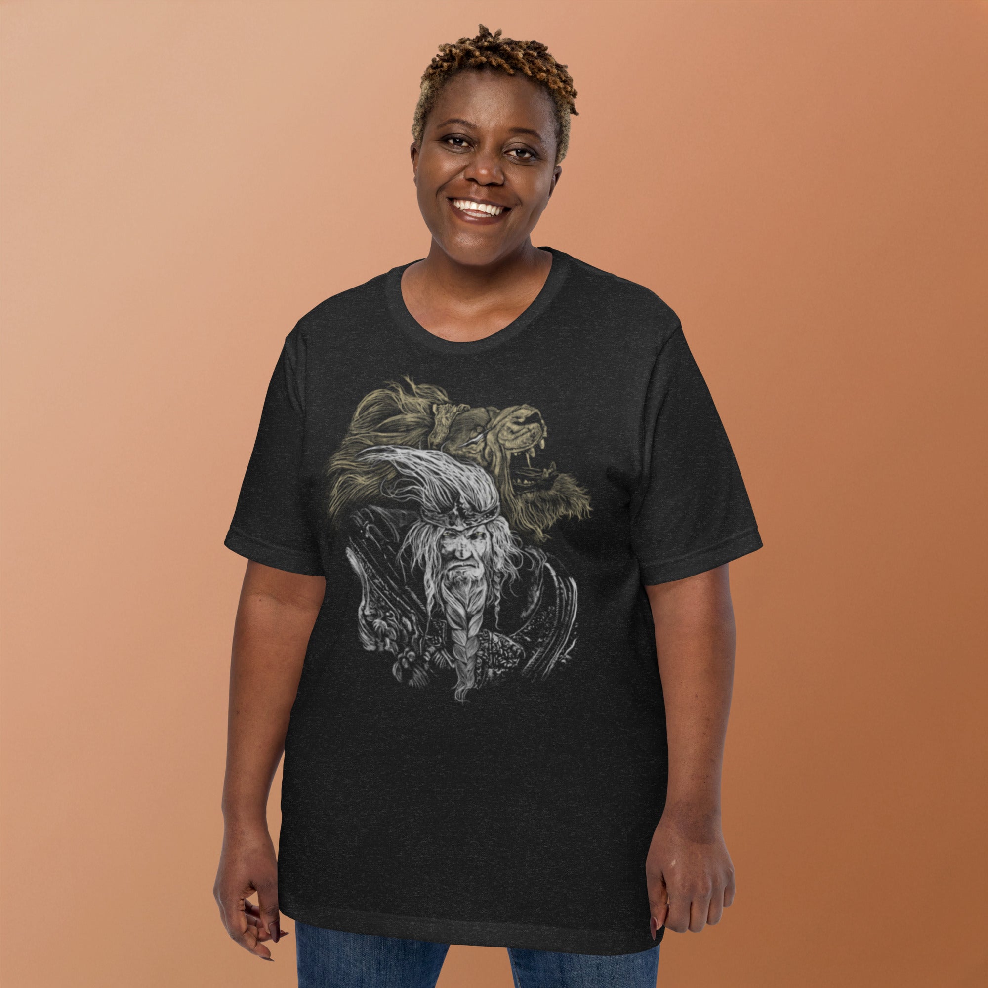 Godfrey First Elden Lord Elden Ring Fan Art – Dark Fantasy Serosh Artwork, Unisex t-shirt - Apparel & Accessories