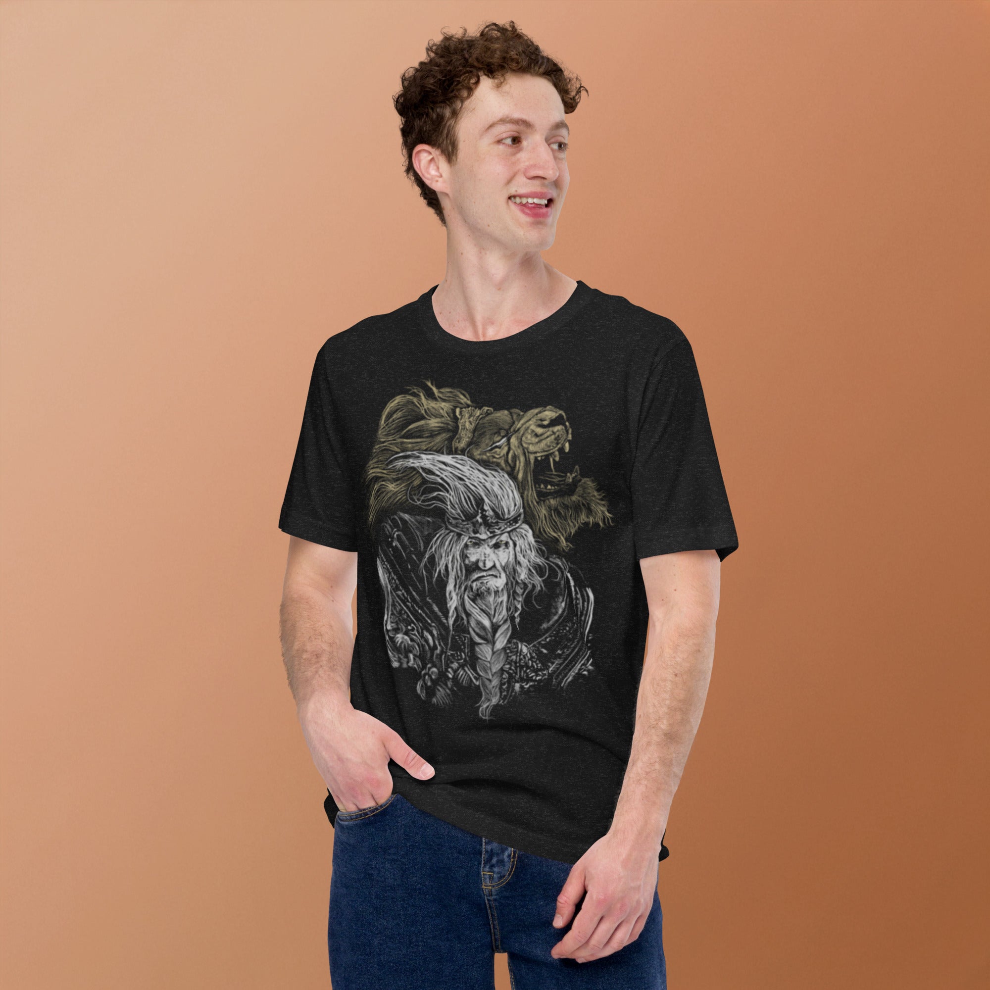 Godfrey First Elden Lord Elden Ring Fan Art – Dark Fantasy Serosh Artwork, Unisex t-shirt - Apparel & Accessories