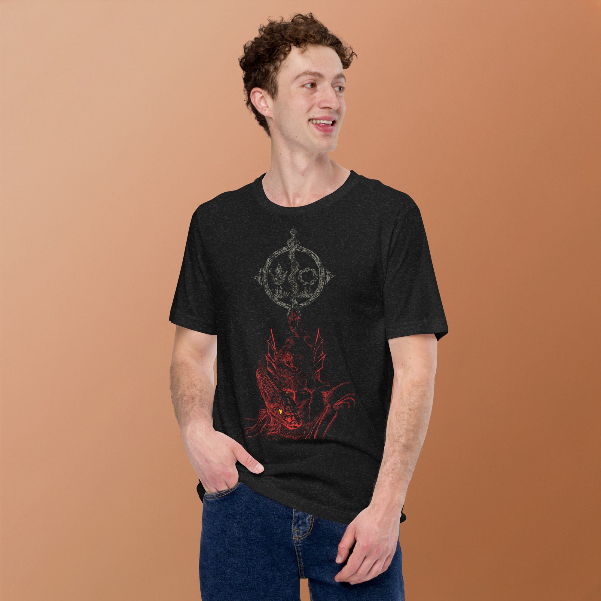 Messmer The Impaler Dark Fantasy Shirt – Elden Ring Inspired Gothic Streetwear, Unisex t-shirt - Phone Acessories