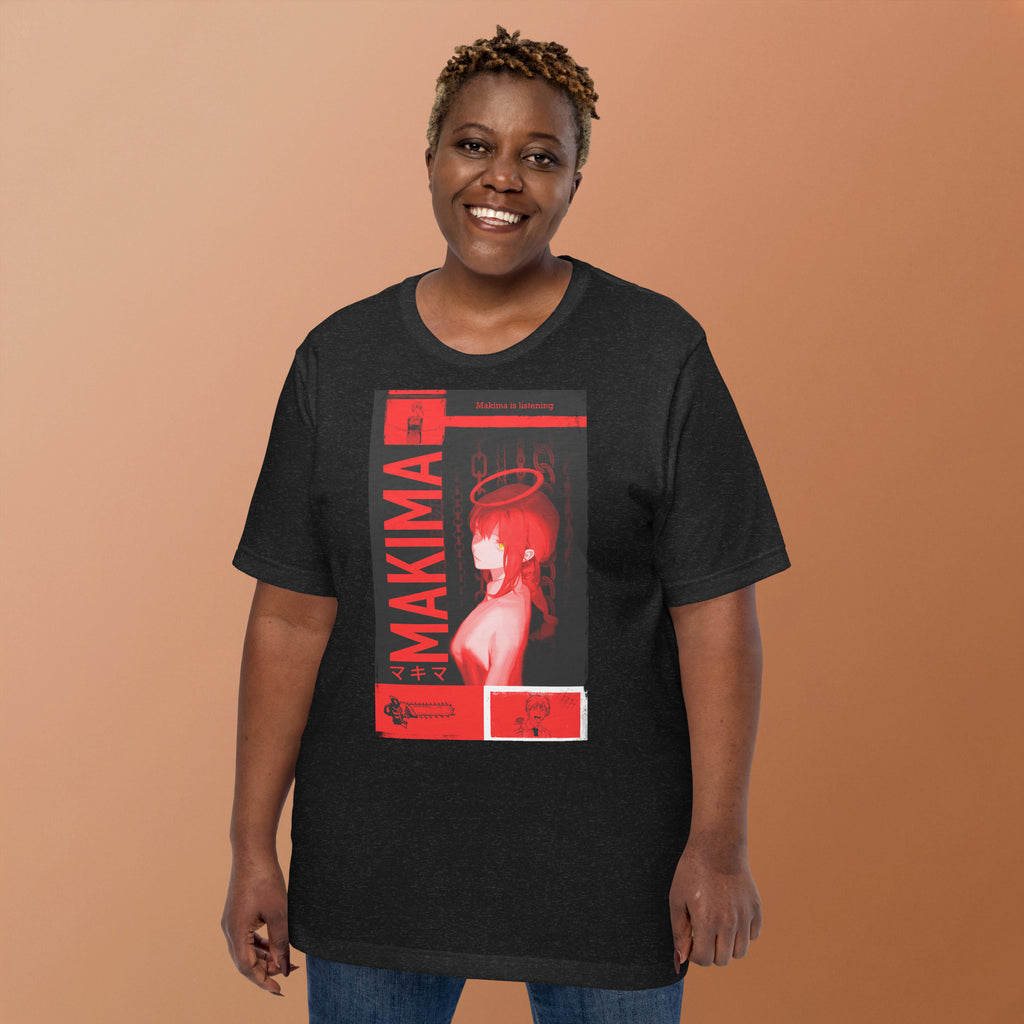 Makima Chainsaw Man T-Shirt | Dark Anime Graphic , Unisex t-shirt - Apparel & Acessories