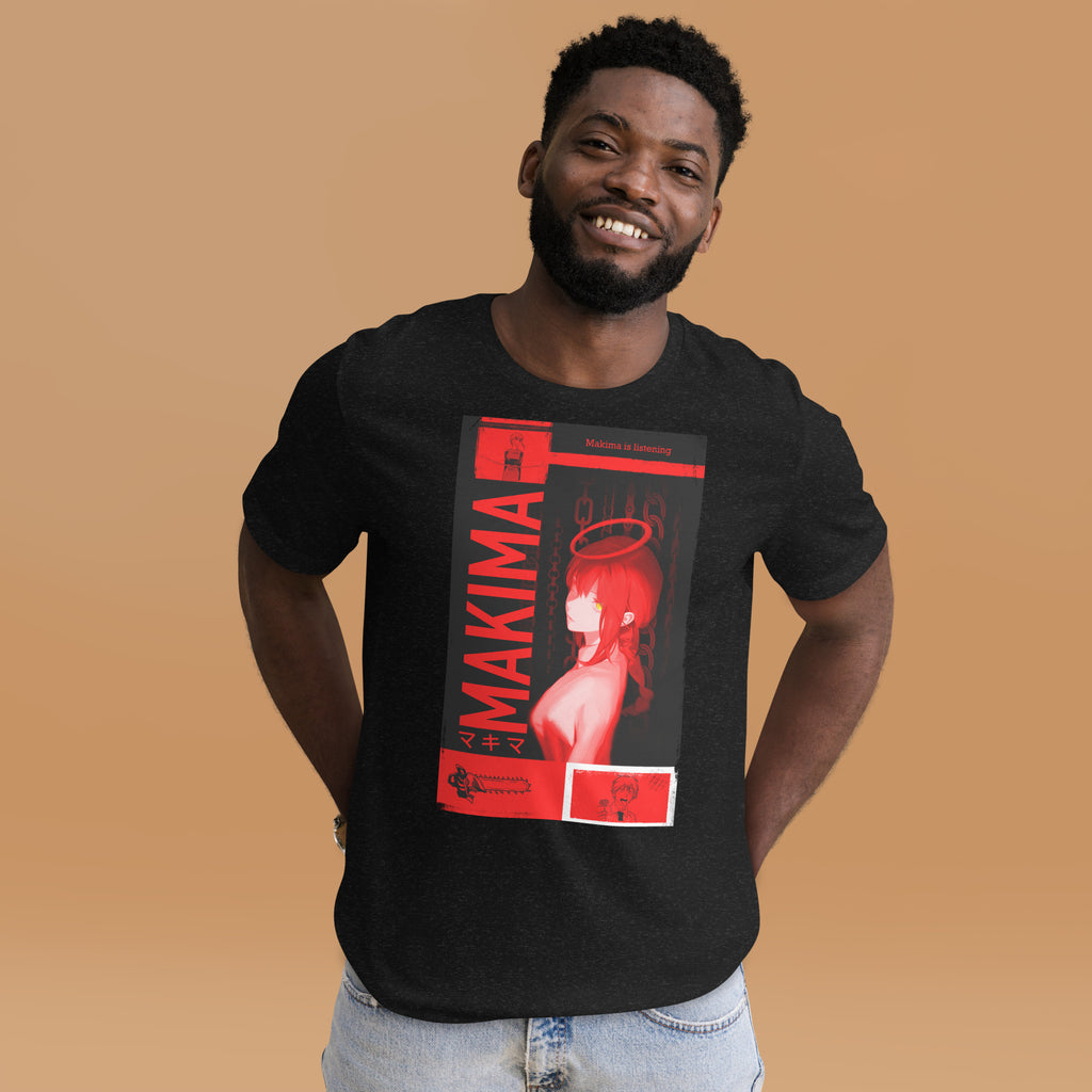 Makima Chainsaw Man T-Shirt | Dark Anime Graphic , Unisex t-shirt - Apparel & Acessories