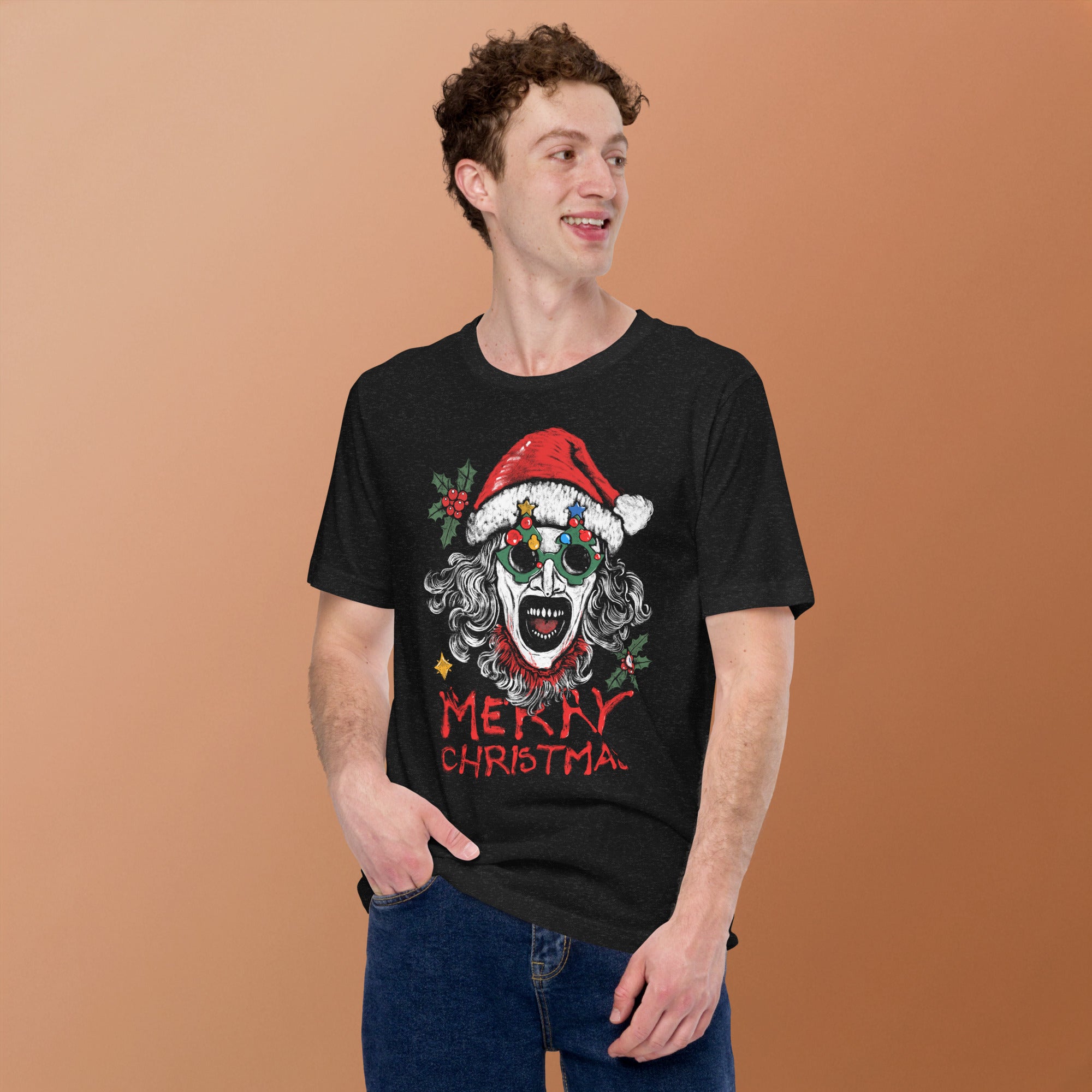 The Holiday Slasher - Art the Clown Christmas Horror Art, Unisex t-shirt - Apparel & Acessories