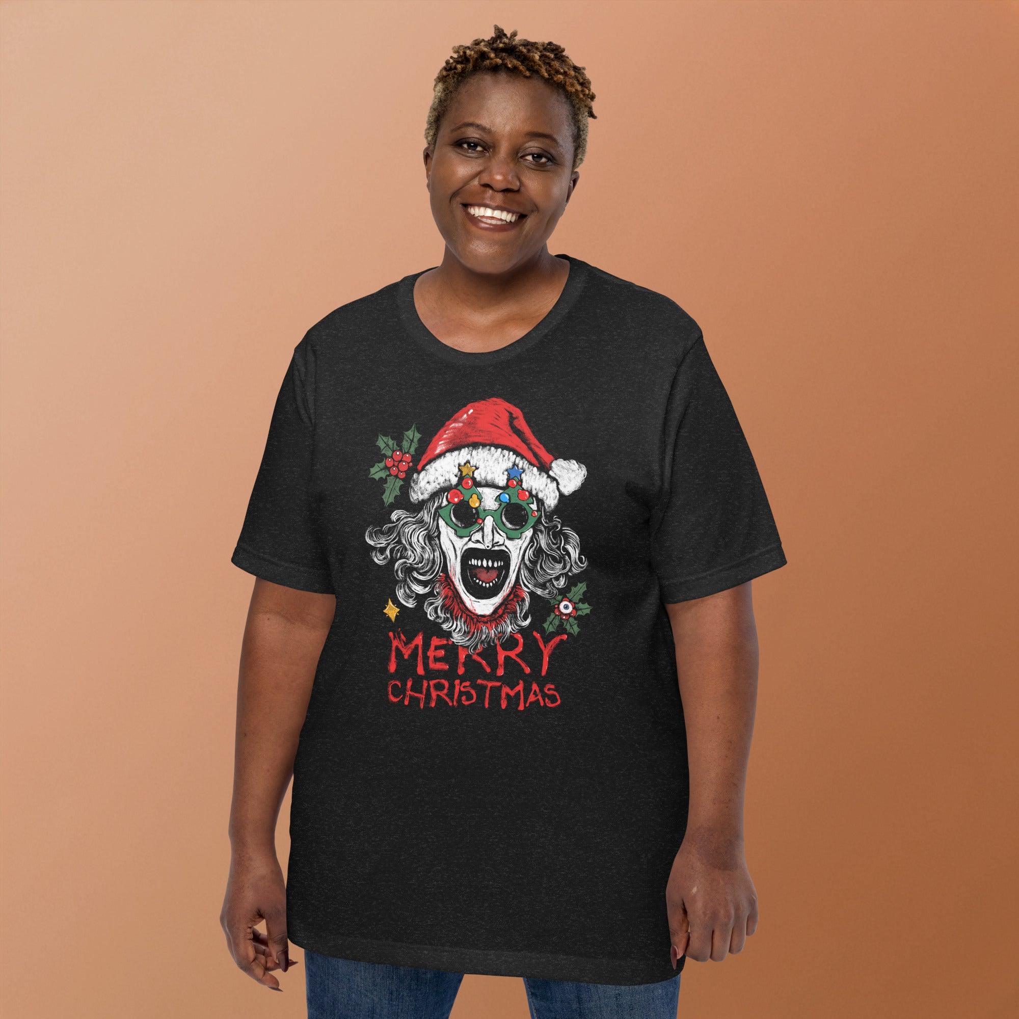The Holiday Slasher - Art the Clown Christmas Horror Art, Unisex t-shirt - Apparel & Acessories