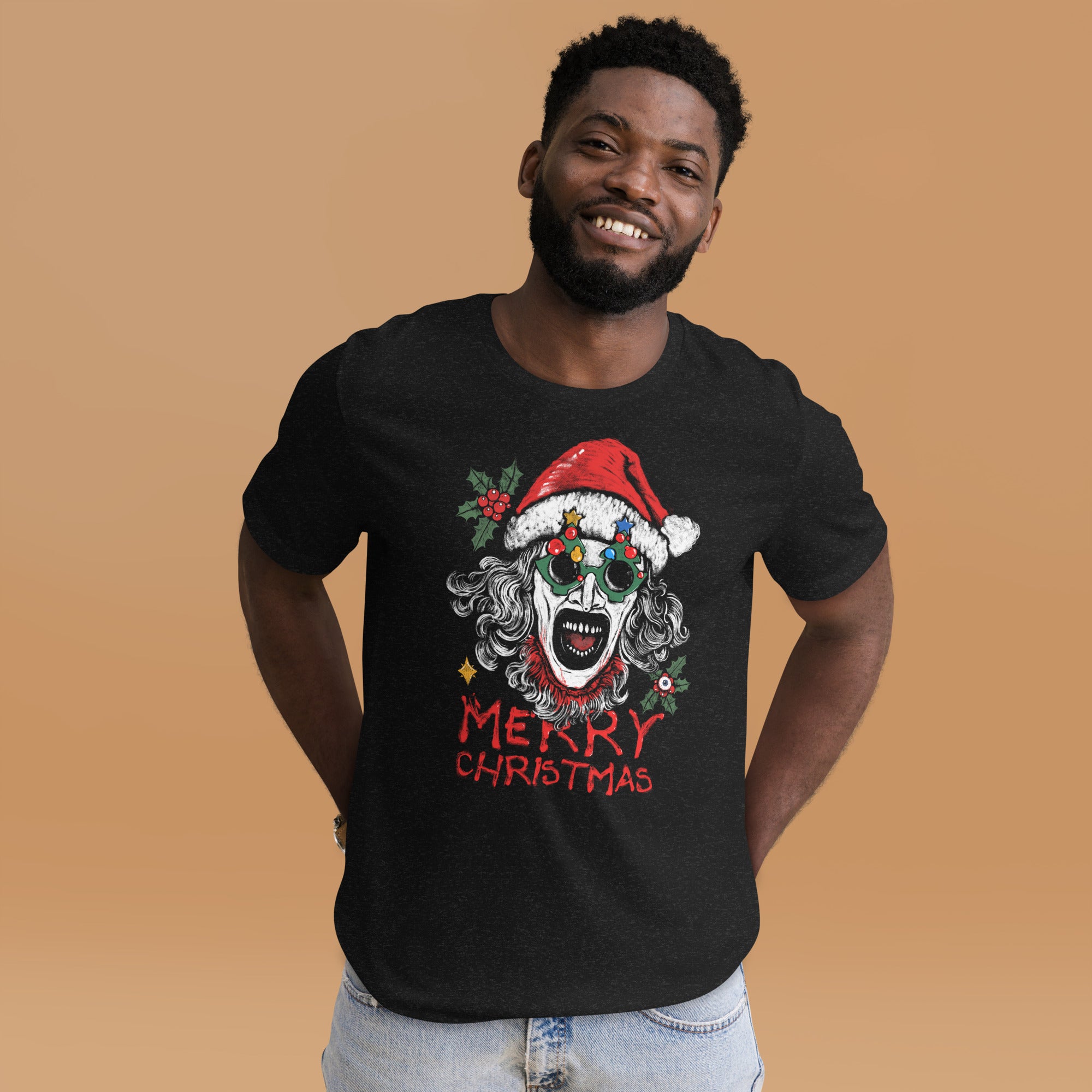 The Holiday Slasher - Art the Clown Christmas Horror Art, Unisex t-shirt - Apparel & Acessories