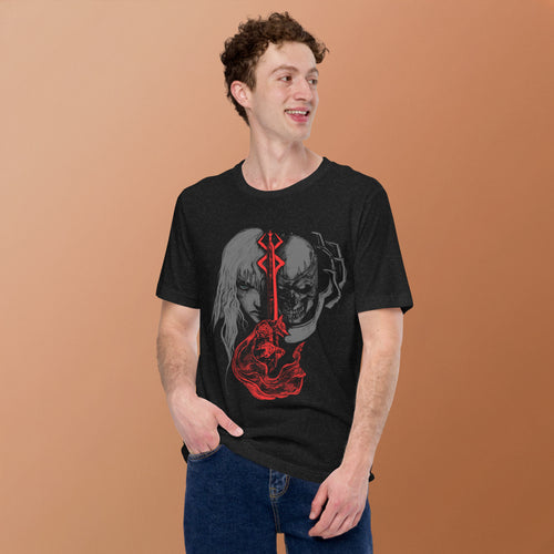 Guts berserk armor griffith and skull night and brand of sacrifice, Unisex t-shirt -