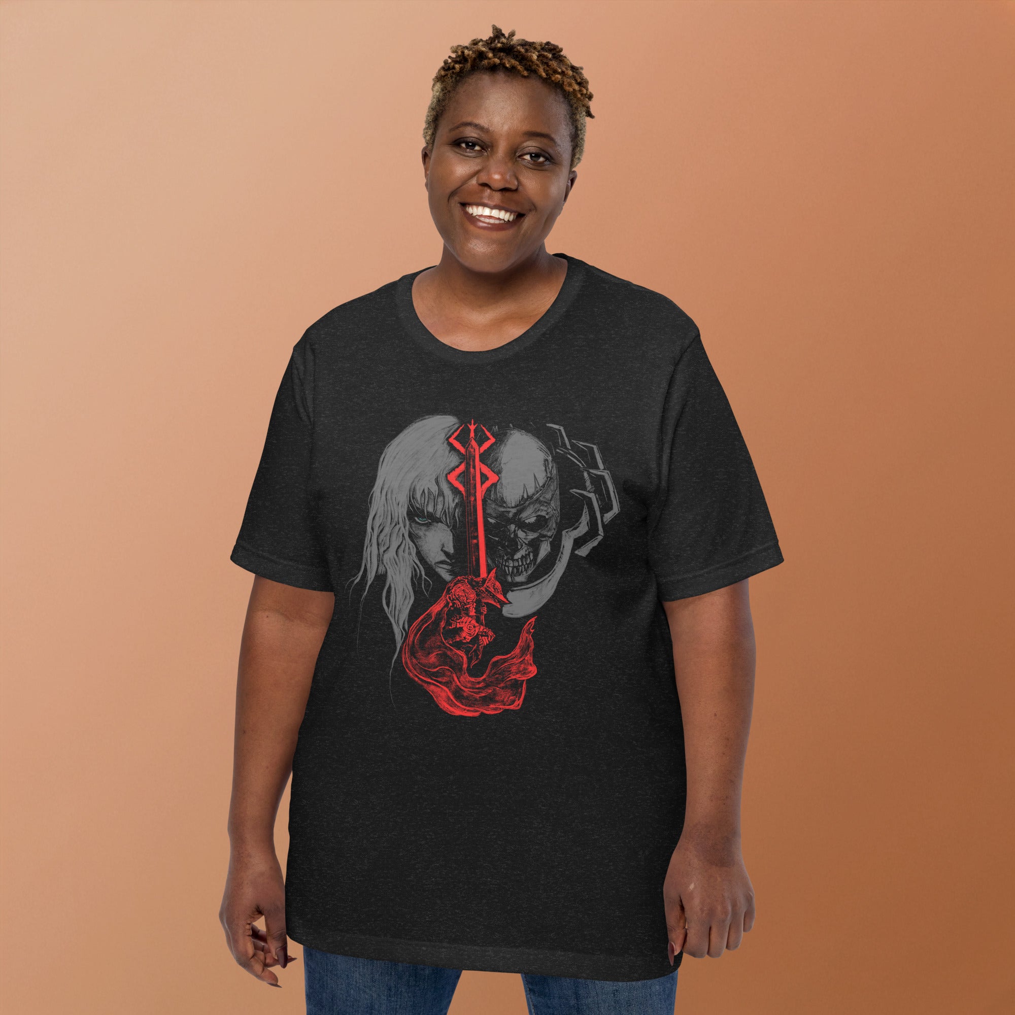 Guts berserk armor griffith and skull night and brand of sacrifice, Unisex t-shirt -