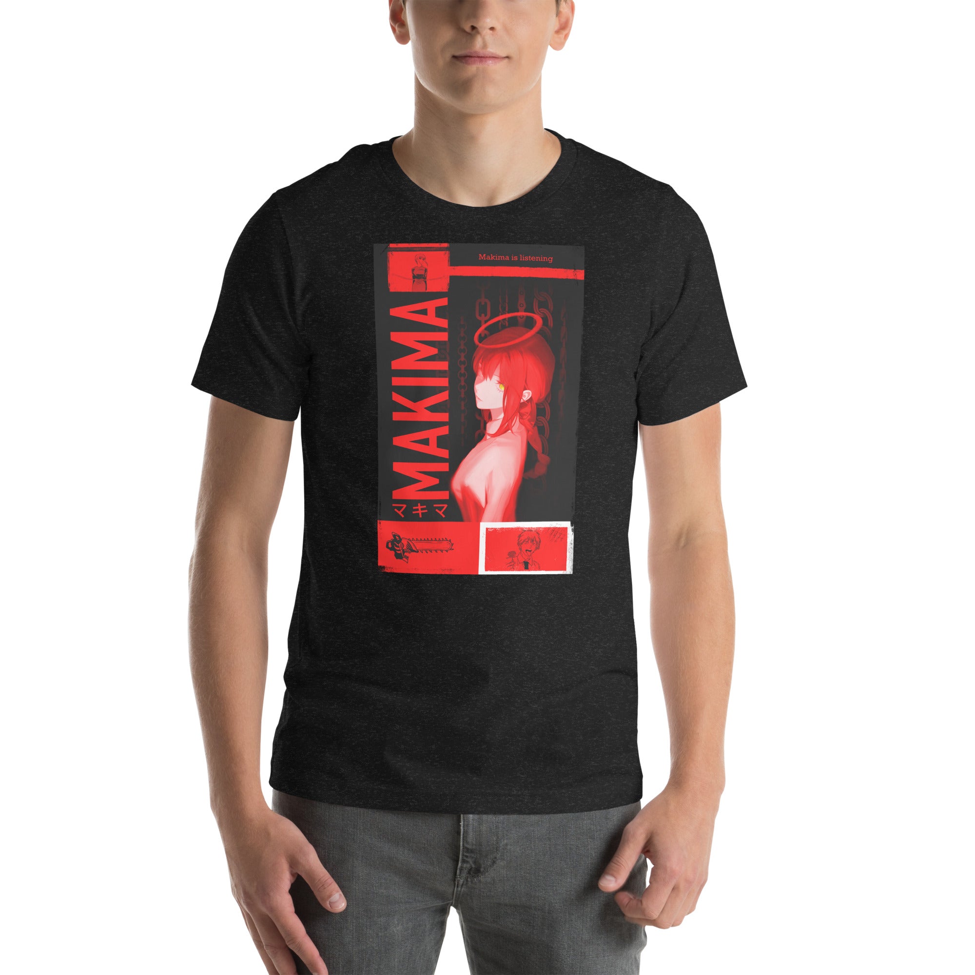Makima Chainsaw Man T-Shirt | Dark Anime Graphic , Unisex t-shirt 5XL - Apparel & Acessories