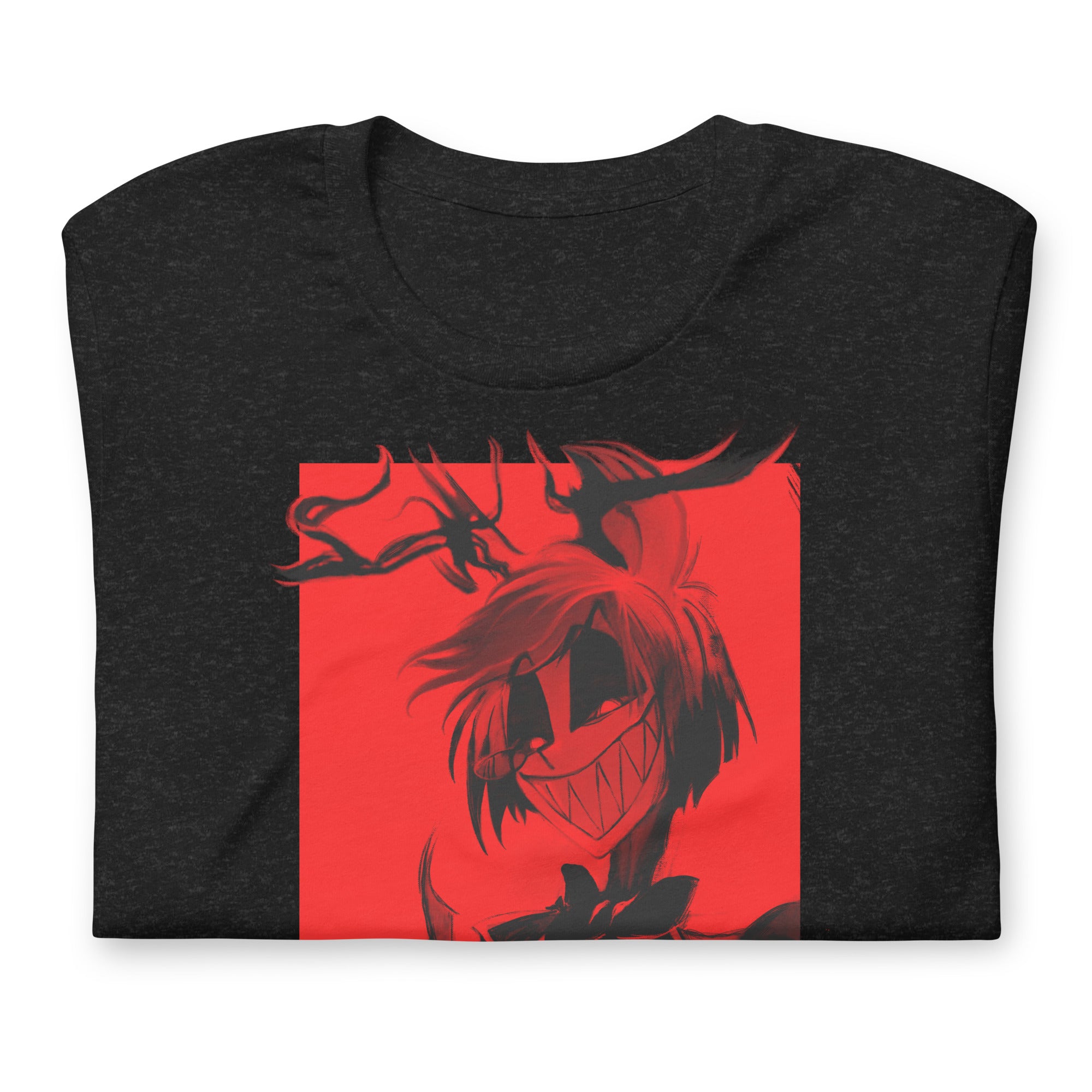 Hazbin Hotel Alastor T-Shirt Radio Demon Dark Red Gothic Art Hazbin Hotel Merch Alastor Fan Art , Unisex t-shirt - T-Shirts