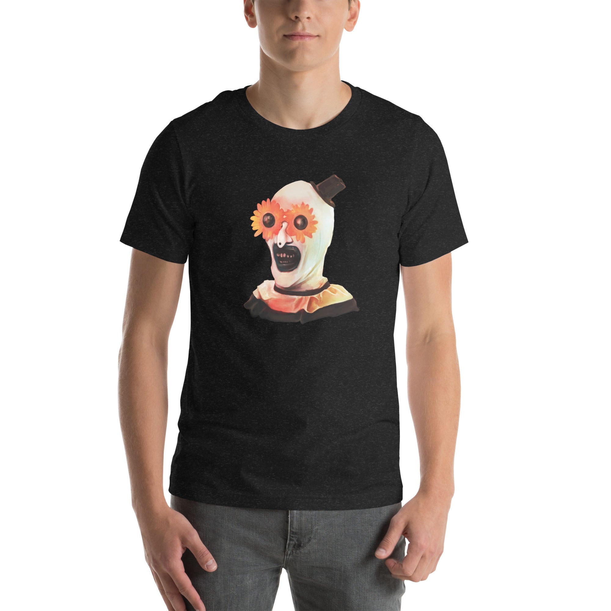 Art the Clown the creepy with flower glasses Unisex t-shirt 5X - Apparel & Acessories