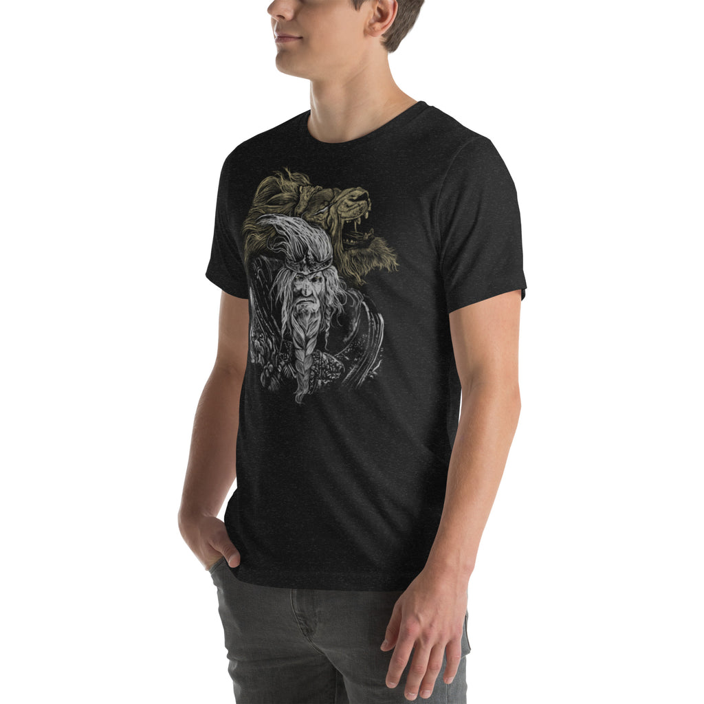 Godfrey First Elden Lord Elden Ring Fan Art – Dark Fantasy Serosh Artwork, Unisex t-shirt - Apparel & Accessories