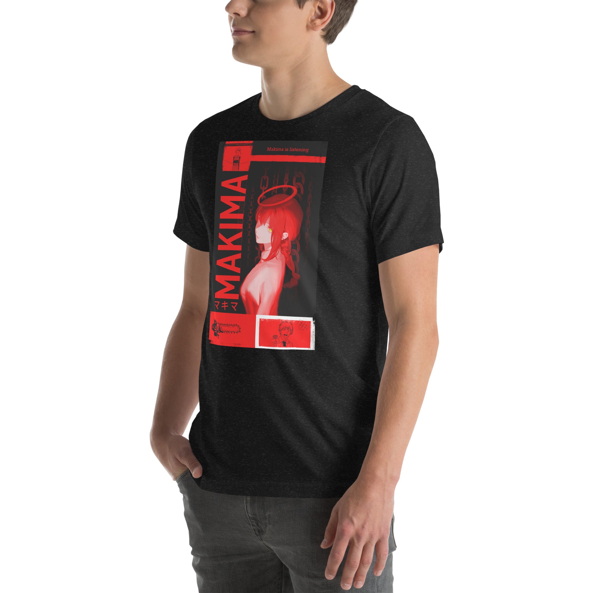 Makima Chainsaw Man T-Shirt | Dark Anime Graphic , Unisex t-shirt - Apparel & Acessories