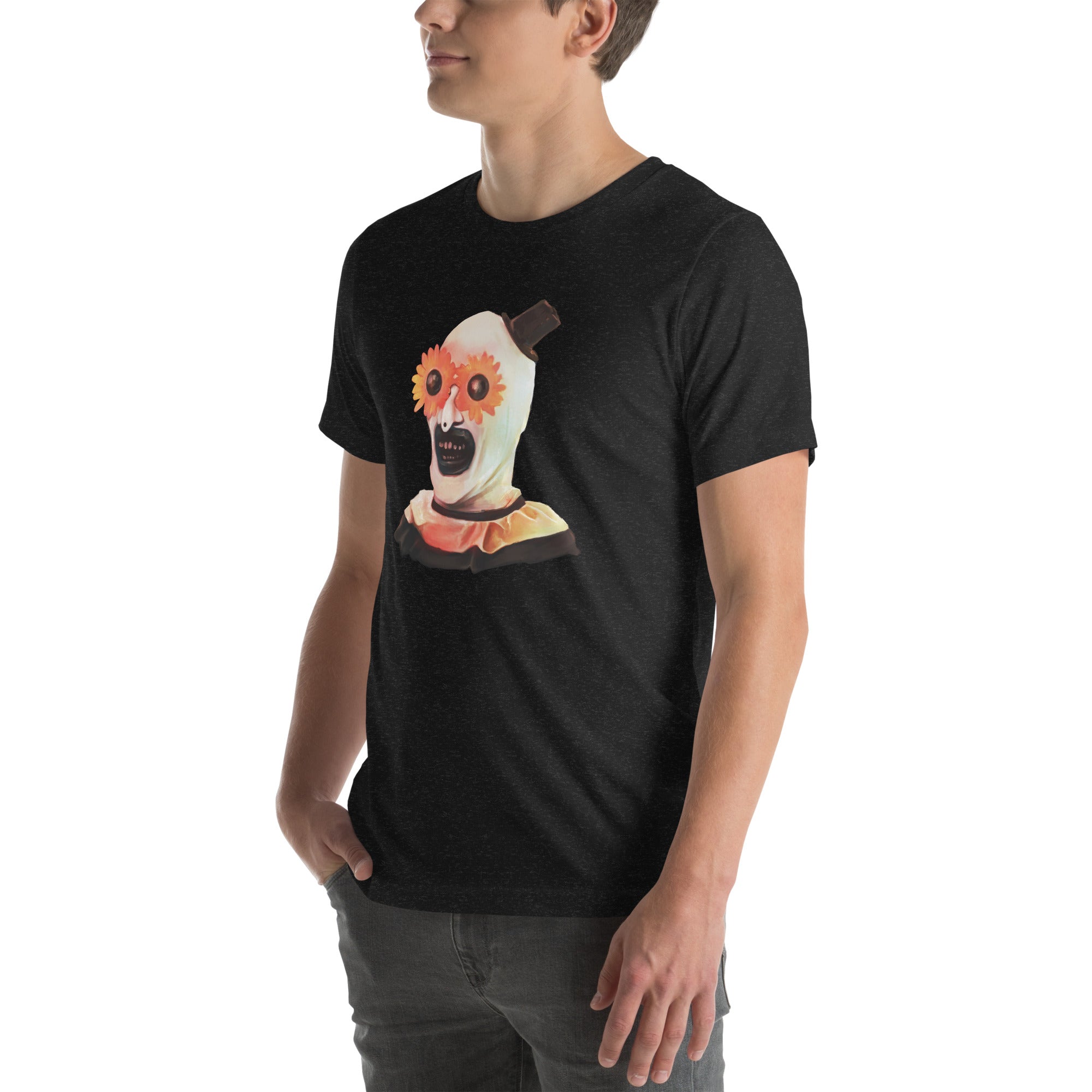 Art the Clown the creepy with flower glasses Unisex t-shirt - Apparel & Acessories