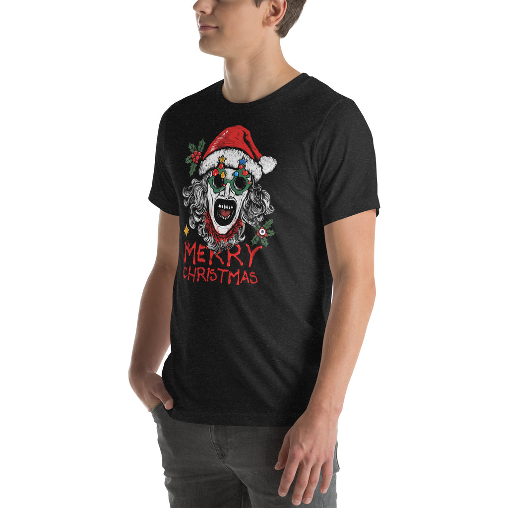The Holiday Slasher - Art the Clown Christmas Horror Art, Unisex t-shirt - Apparel & Acessories