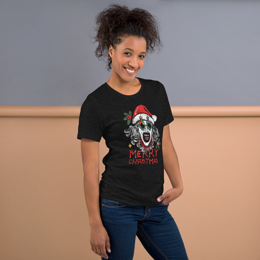 The Holiday Slasher - Art the Clown Christmas Horror Art, Unisex t-shirt - Apparel & Acessories