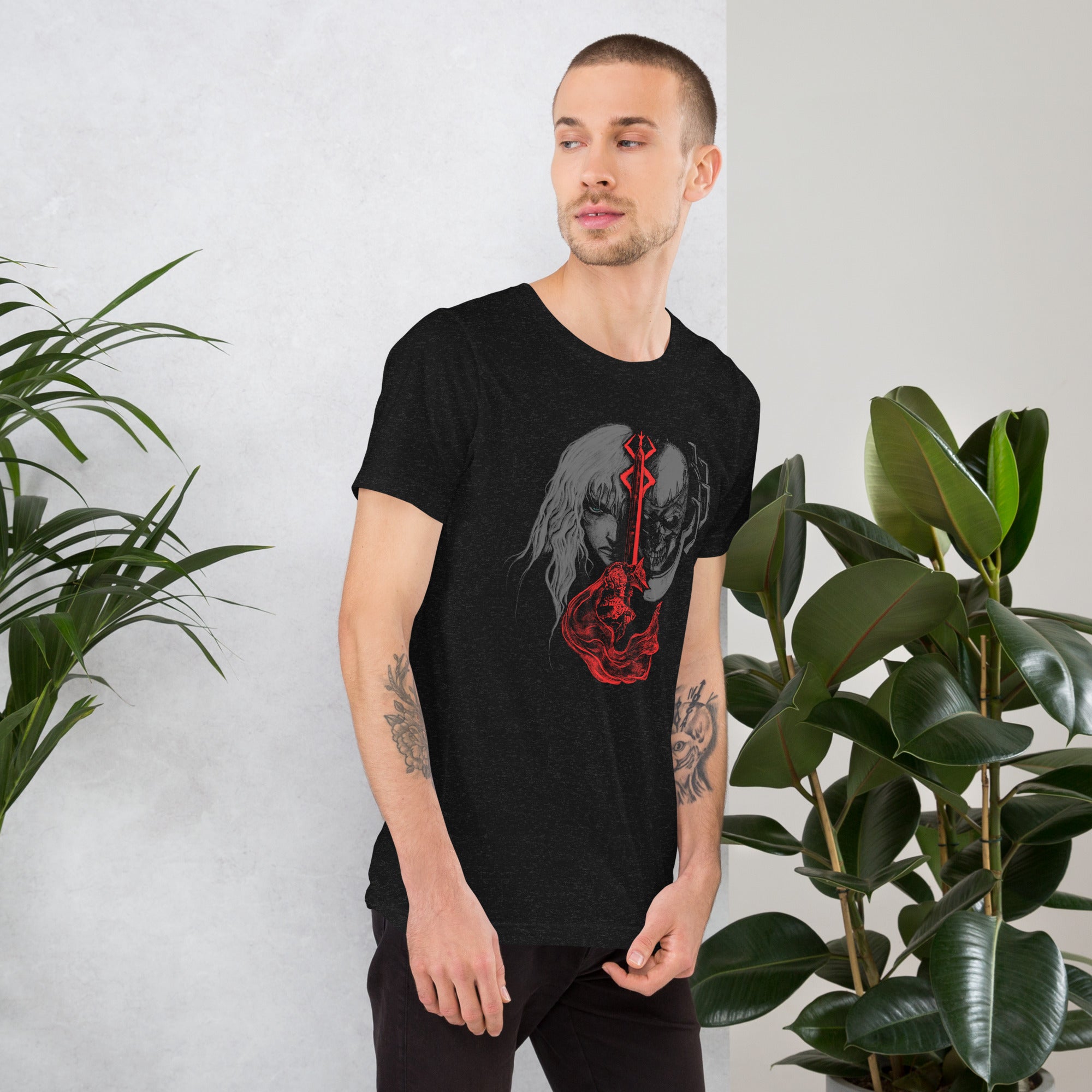 Guts berserk armor griffith and skull night and brand of sacrifice, Unisex t-shirt -