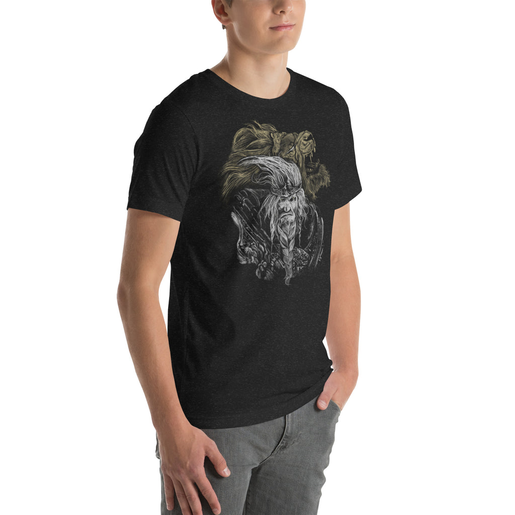 Godfrey First Elden Lord Elden Ring Fan Art – Dark Fantasy Serosh Artwork, Unisex t-shirt - Apparel & Accessories