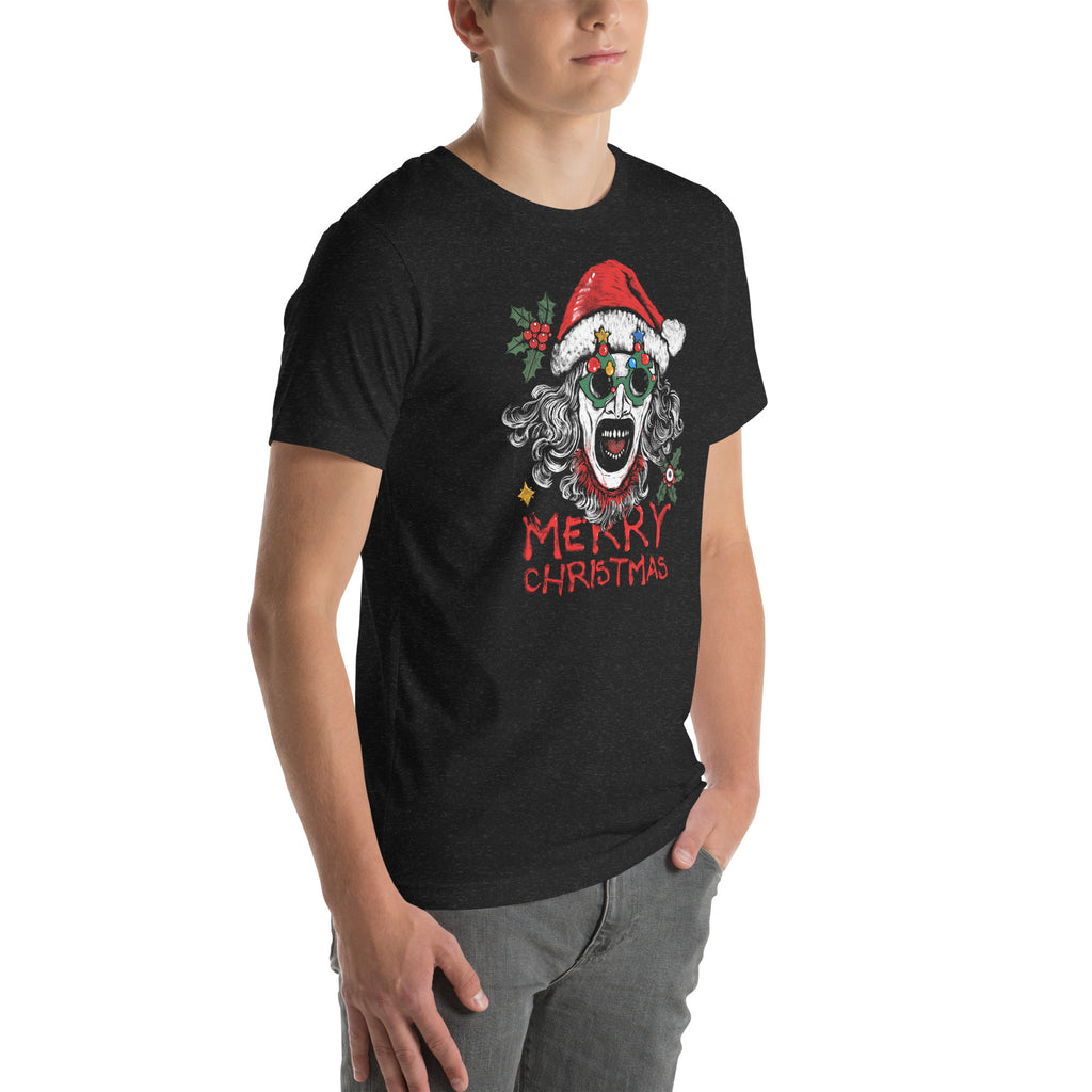 The Holiday Slasher - Art the Clown Christmas Horror Art, Unisex t-shirt - Apparel & Acessories