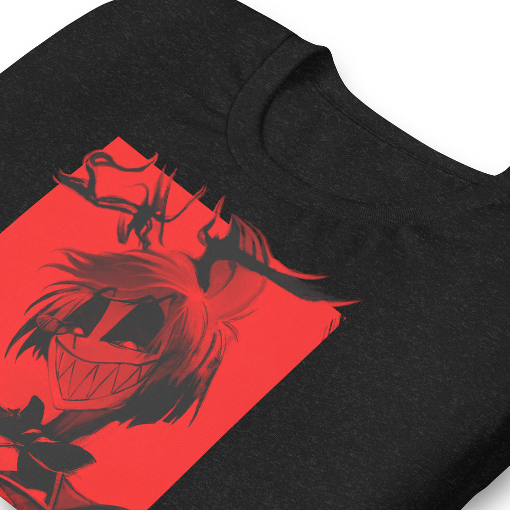 Hazbin Hotel Alastor T-Shirt Radio Demon Dark Red Gothic Art Hazbin Hotel Merch Alastor Fan Art , Unisex t-shirt - T-Shirts