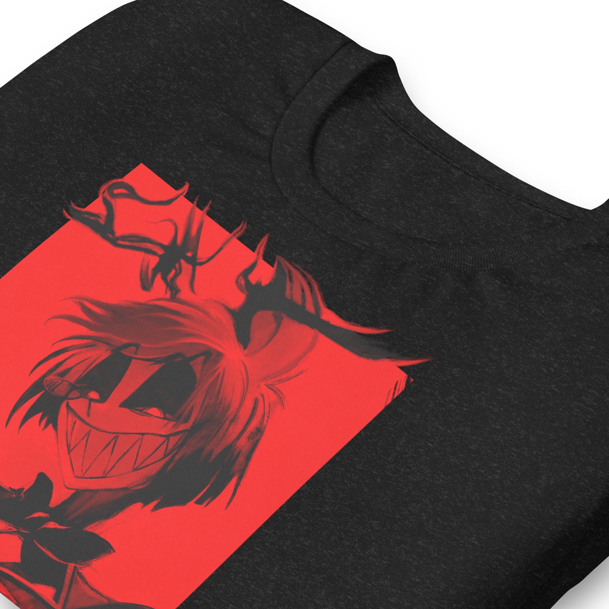 Hazbin Hotel Alastor T-Shirt Radio Demon Dark Red Gothic Art Hazbin Hotel Merch Alastor Fan Art , Unisex t-shirt - T-Shirts
