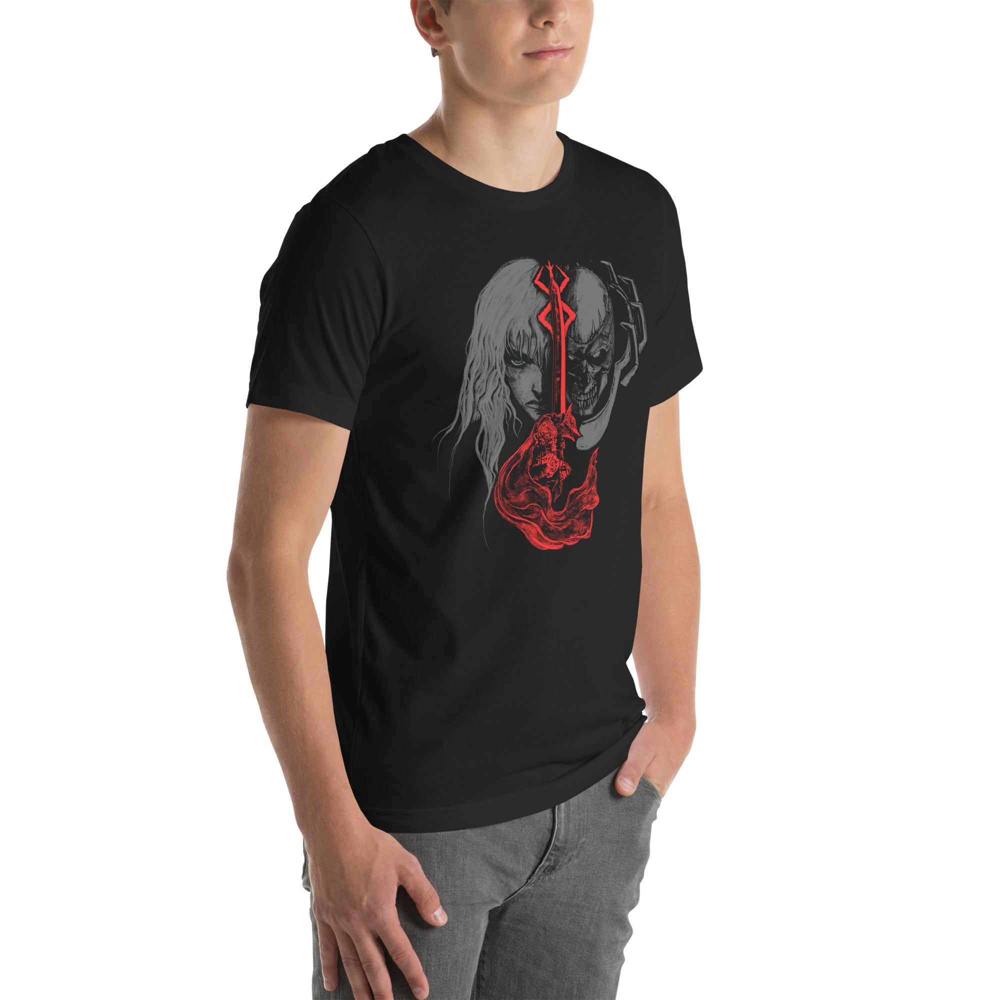 Guts berserk armor griffith and skull night and brand of sacrifice, Unisex t-shirt -